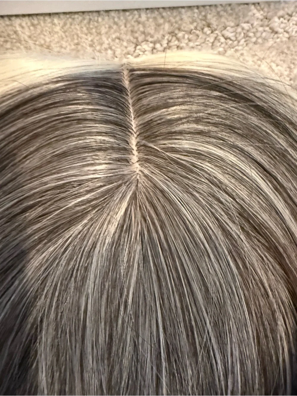 Silver Blonde Balayage Long Wavy Wig - Women Hair